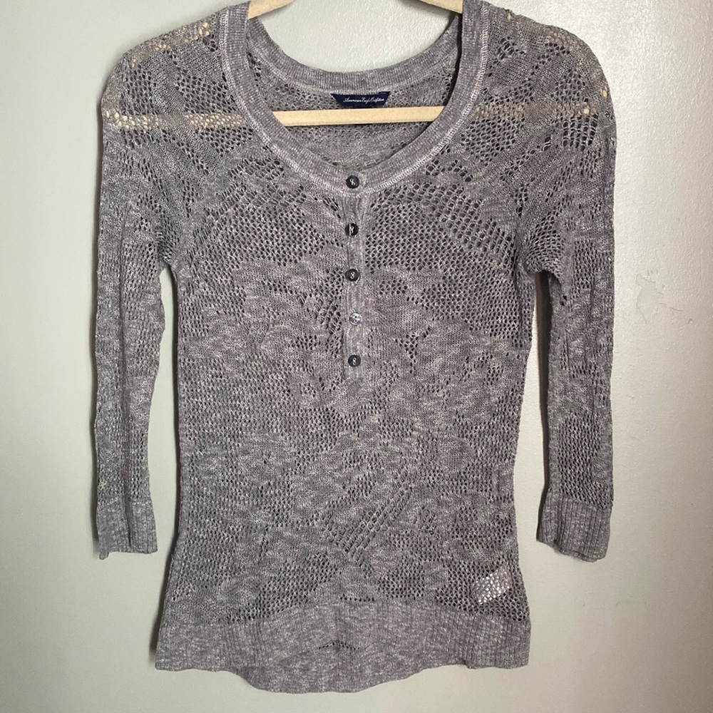 American Eagle Lightweight Gray Sweater XS